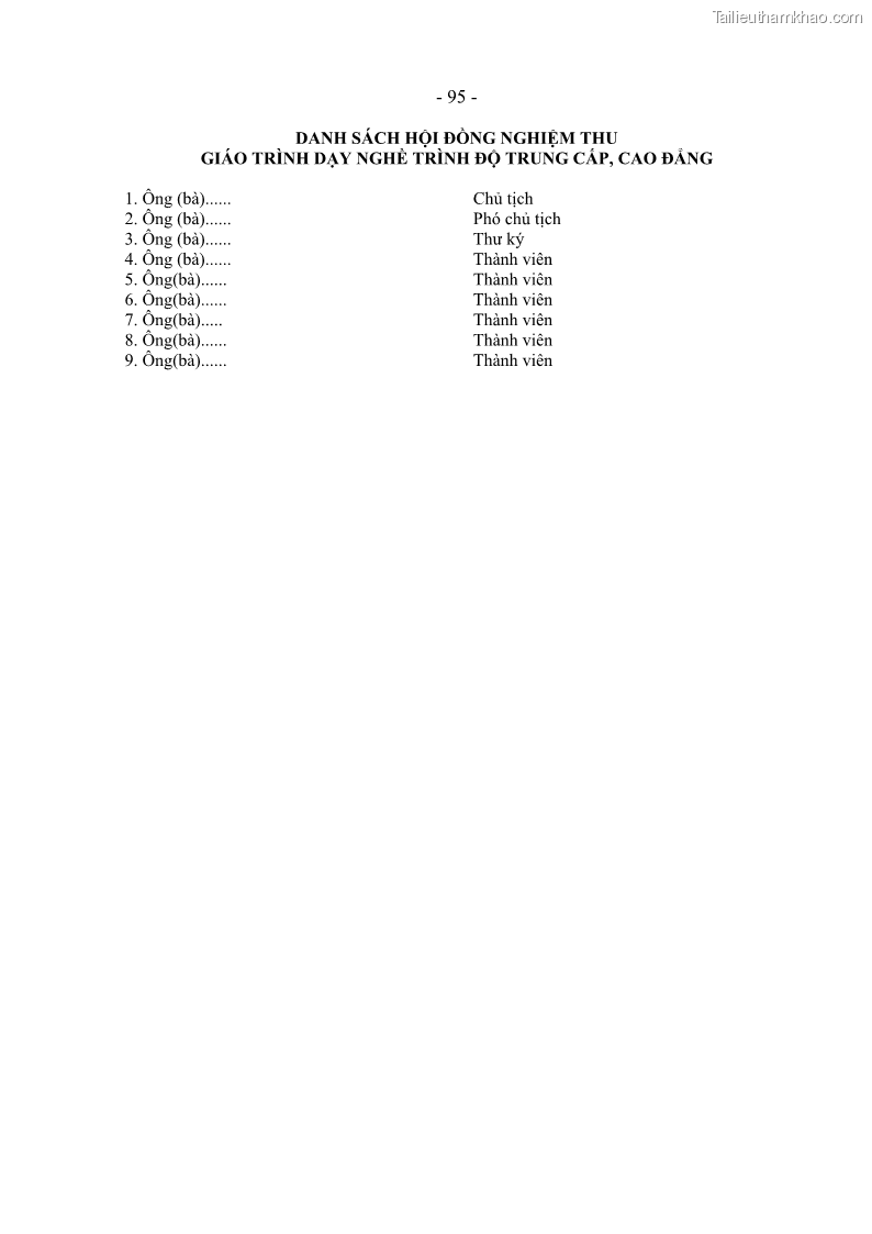 Giáo trình Lập trình C Nghề Quản trị mạng - Cao đẳng nghề - Tổng cục dạy nghề - 8 Trang 95