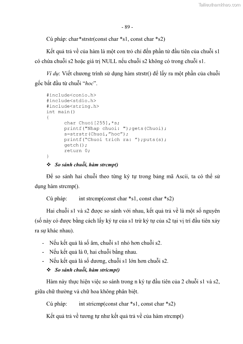 Giáo trình Lập trình C Nghề Quản trị mạng - Cao đẳng nghề - Tổng cục dạy nghề - 8 Trang 89