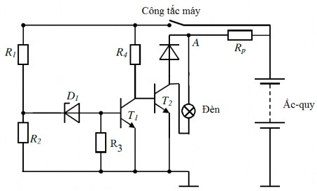 a Khi điện áp nguồn ắc quy thấp công tắc máy đóng thì trạng thái của đèn 5