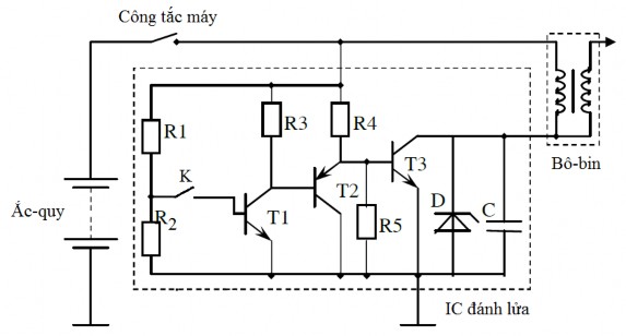 a Khi khoá K đóng công tắc máy đóng thì có điện qua cuộn sơ cấp hay không 6