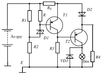 a Khi điện áp nguồn ắc quy thấp công tắc máy đóng thì trạng thái của đèn 7