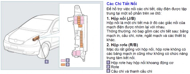 3 2 2 Các giắc nối 3 3 Các chi tiết bảo vệ mạch điện 3 4 Công tắc và rơ le 13