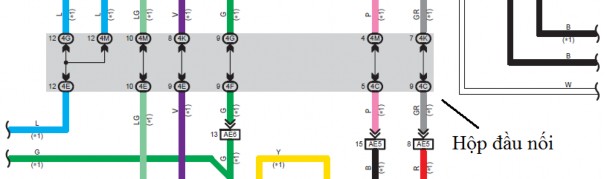 Hình 4 14 Hộp đầu nối Hình 4 15 Hộp rơ le Số hiệu hộp đầu nối và mã giắc 3