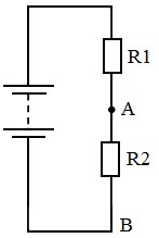 Mạch phân áp thực chất là 2 điện trở nối tiếp và được tính như dưới 1