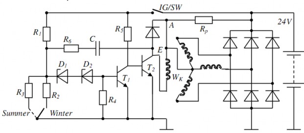 a Nêu nguyên lý hoạt động của mạch điện tiết chế của hệ thống nạp 10