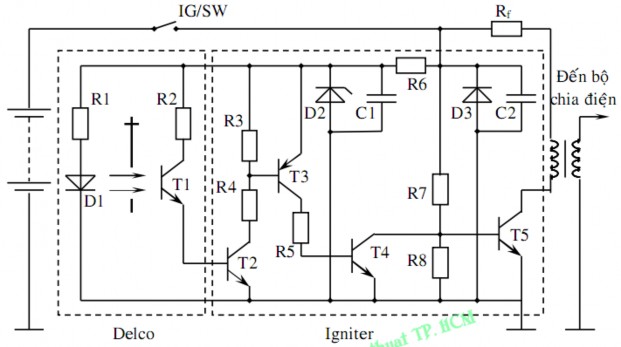 Bài tập 5 Nêu nguyên lý hoạt động của mạch điện IC hệ thống đánh lửa sau 3