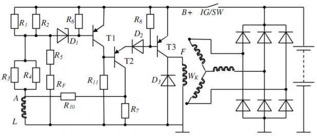 a Nêu nguyên lý hoạt động của mạch điện tiết chế của hệ thống nạp 9