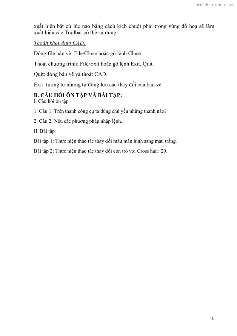Giáo trình Thực hành autocad trường cđ nghề Đà Nẵng - 1 Trang 11