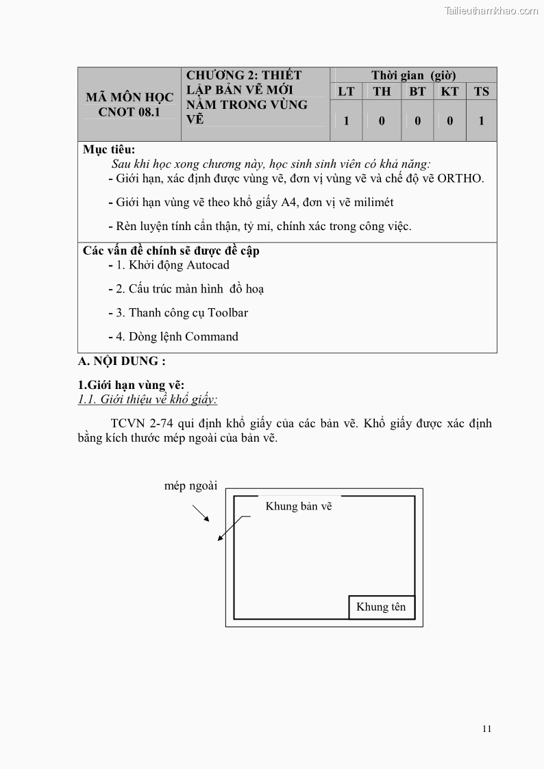 Giáo trình Thực hành autocad trường cđ nghề Đà Nẵng - 1 Trang 12