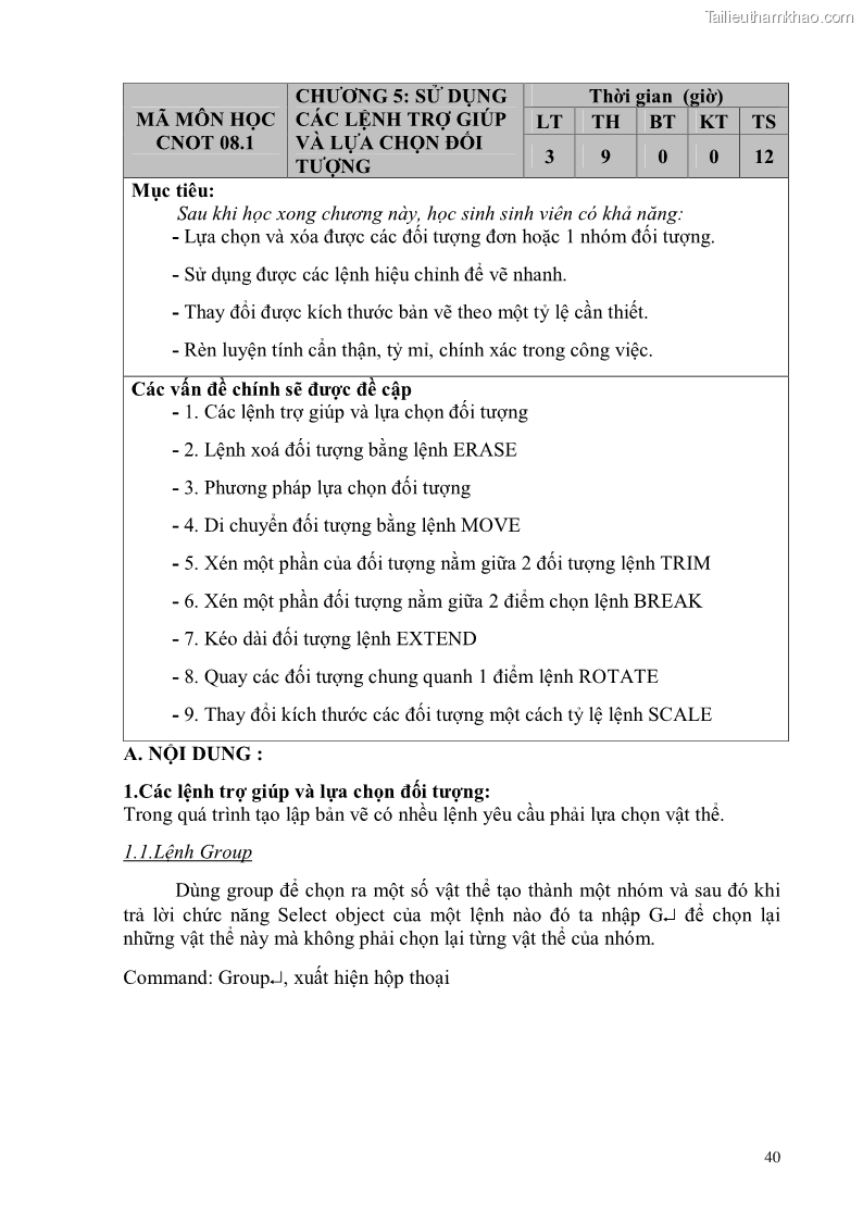 Giáo trình Thực hành autocad trường cđ nghề Đà Nẵng - 4 Trang 41