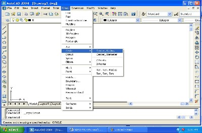 2 6 Screen menu Là danh mục nằm bên phải Graphic Area theo mặc định nó không xuất 1
