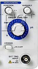 Nếu đặt Time div 1ms ố ô theo chiều ngang của 1 chu kỳ là 1 ô Nếu đặt Time 4