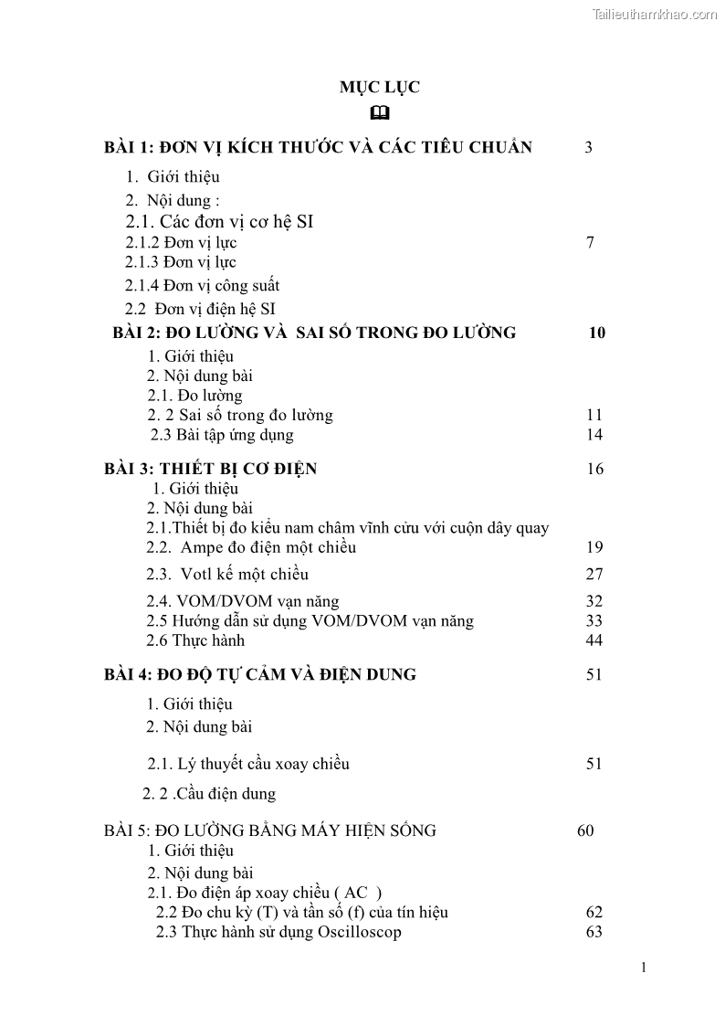 Giáo trình Đo lường điện tử Nghề Điện tử công nghiệp - CĐ-TC - Trường Cao đẳng Nghề Đồng Tháp - 1 Trang 5
