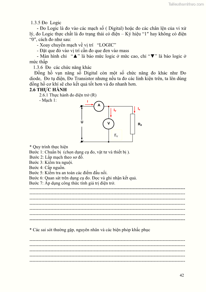 Giáo trình Đo lường điện tử Nghề Điện tử công nghiệp - CĐ-TC - Trường Cao đẳng Nghề Đồng Tháp - 4 Trang 46