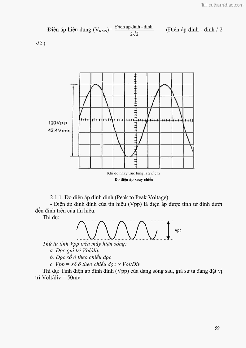Giáo trình Đo lường điện tử Nghề Điện tử công nghiệp - CĐ-TC - Trường Cao đẳng Nghề Đồng Tháp - 6 Trang 63
