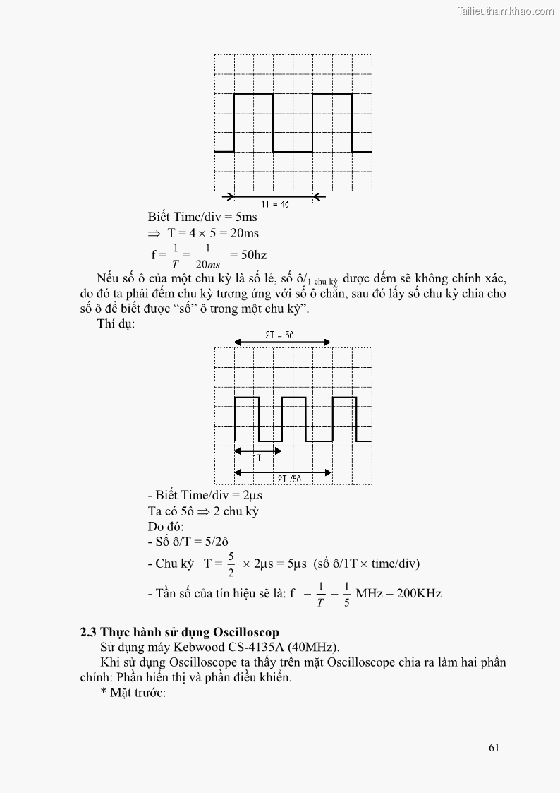 Giáo trình Đo lường điện tử Nghề Điện tử công nghiệp - CĐ-TC - Trường Cao đẳng Nghề Đồng Tháp - 6 Trang 65