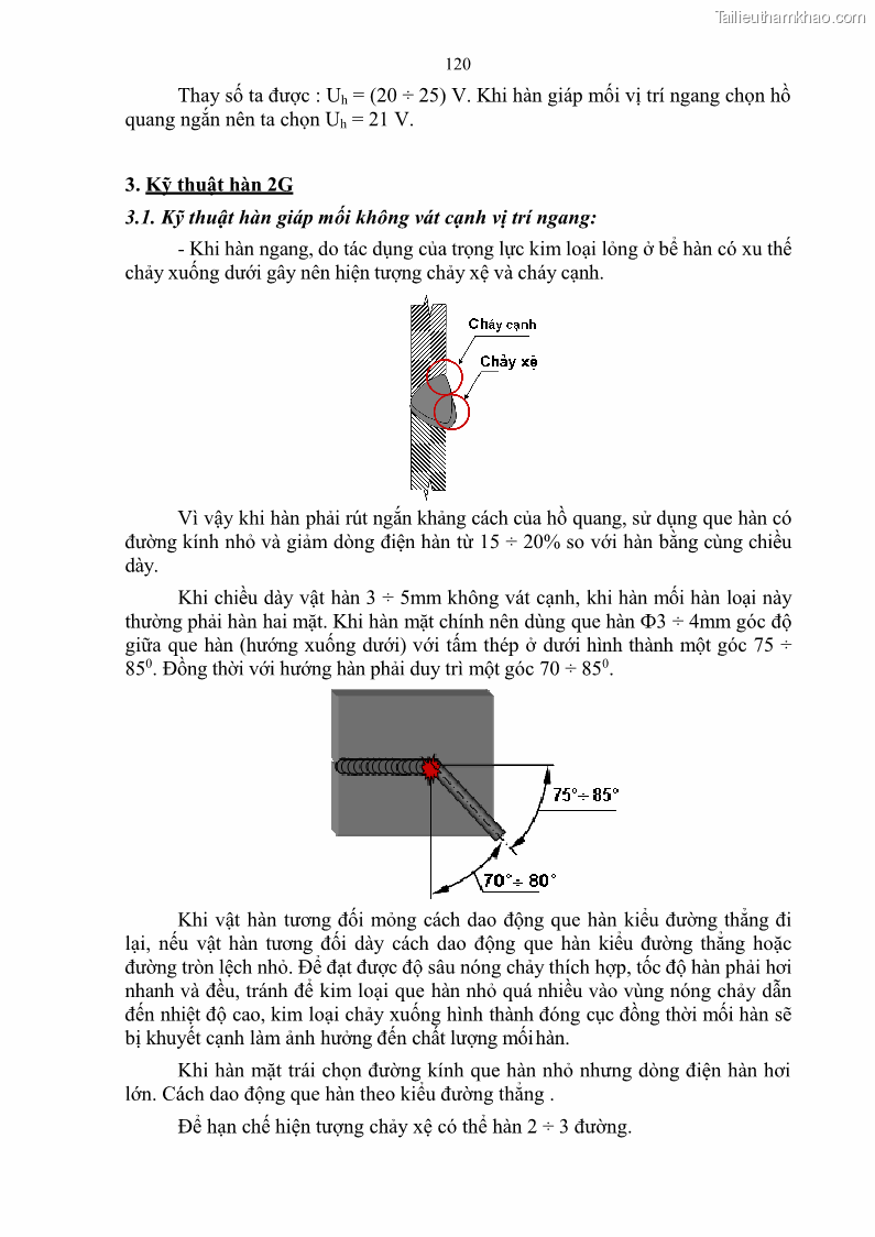 Giáo trình Hàn hồ quang tay cơ bản Nghề Hàn - Trường CĐ Lào Cai - 11 Trang 121