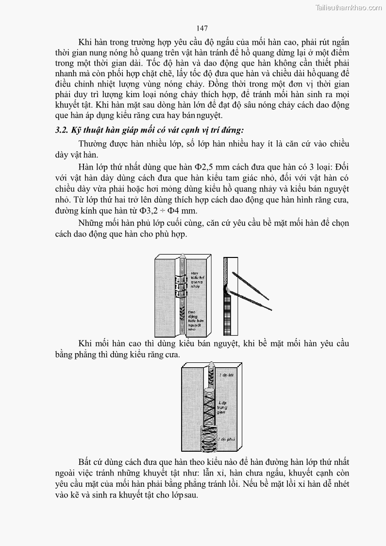 Giáo trình Hàn hồ quang tay cơ bản Nghề Hàn - Trường CĐ Lào Cai - 13 Trang 148