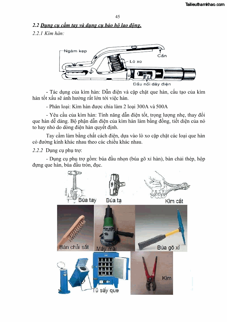 Giáo trình Hàn hồ quang tay cơ bản Nghề Hàn - Trường CĐ Lào Cai - 4 Trang 46