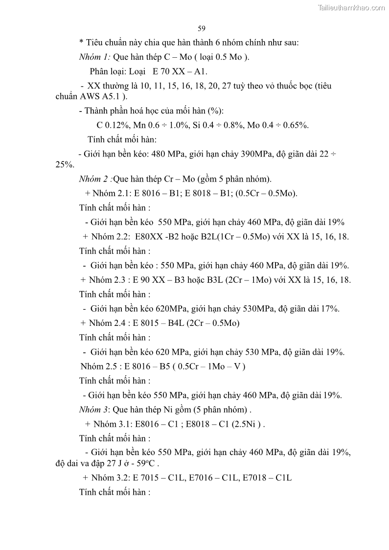 Giáo trình Hàn hồ quang tay cơ bản Nghề Hàn - Trường CĐ Lào Cai - 5 Trang 60