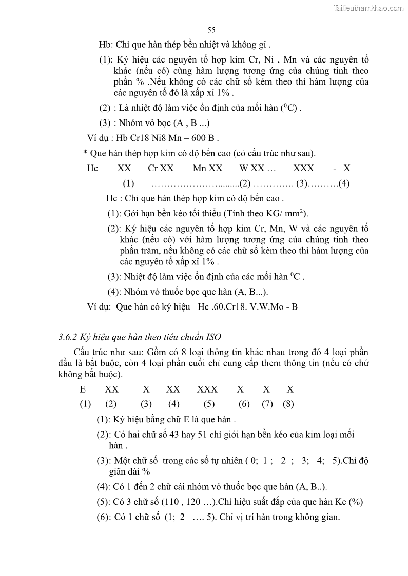 Giáo trình Hàn hồ quang tay cơ bản Nghề Hàn - Trường CĐ Lào Cai - 5 Trang 56