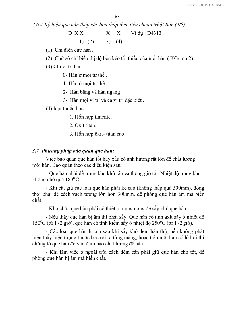 Giáo trình Hàn hồ quang tay cơ bản Nghề Hàn - Trường CĐ Lào Cai - 6 Trang 66
