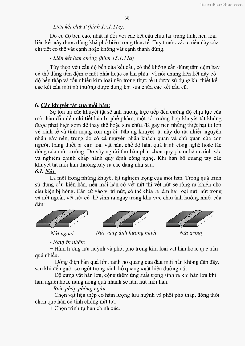 Giáo trình Hàn hồ quang tay cơ bản Nghề Hàn - Trường CĐ Lào Cai - 6 Trang 69