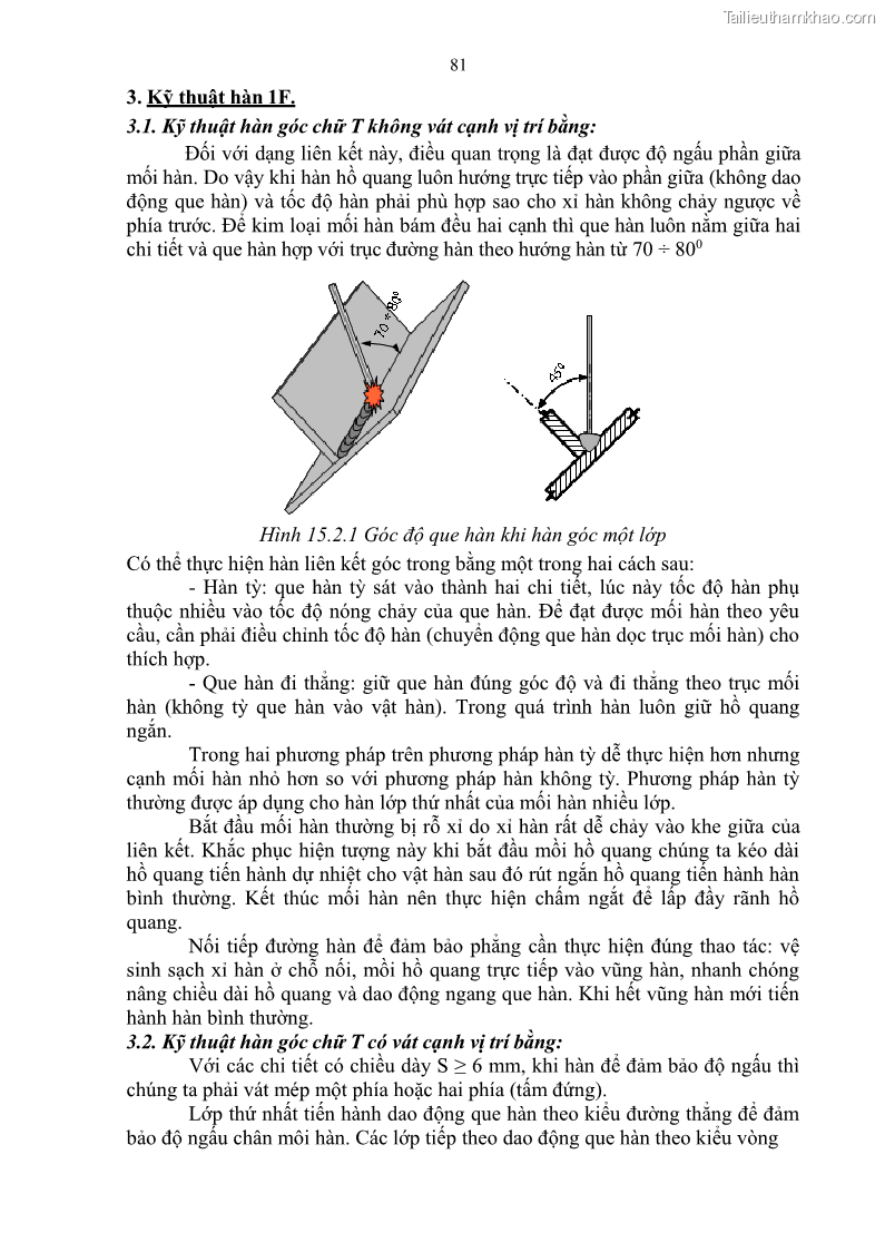 Giáo trình Hàn hồ quang tay cơ bản Nghề Hàn - Trường CĐ Lào Cai - 7 Trang 82