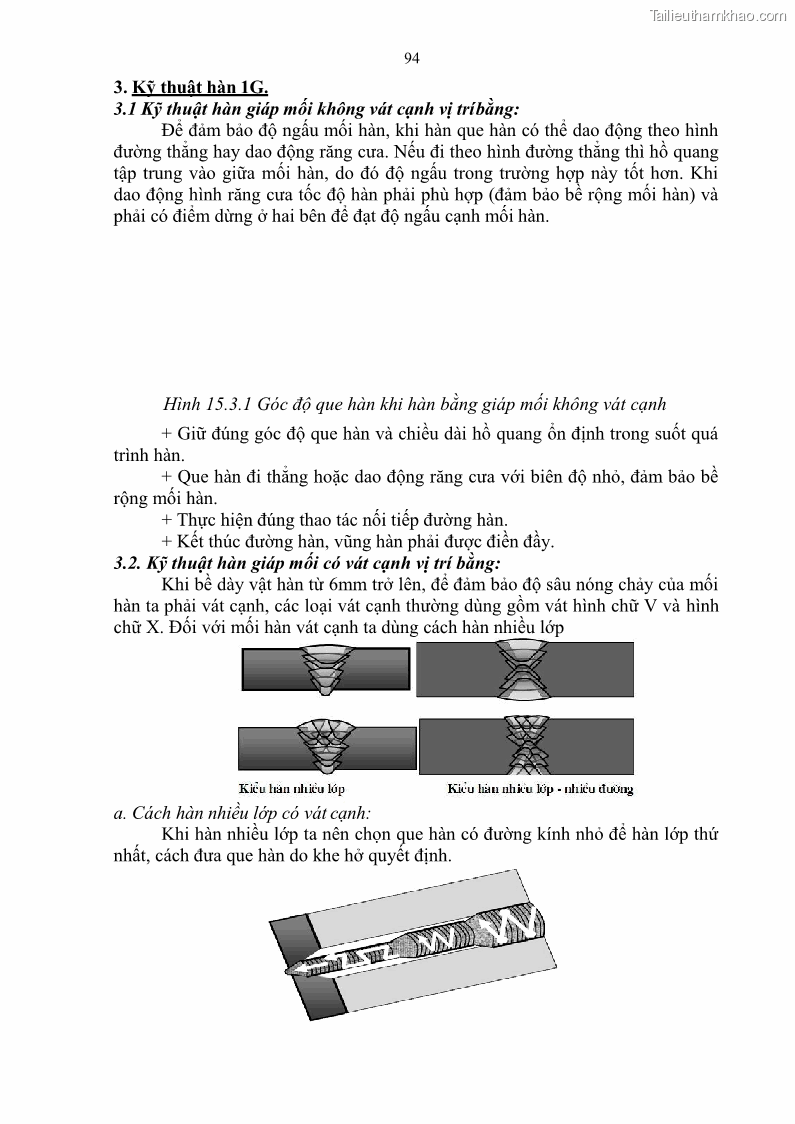 Giáo trình Hàn hồ quang tay cơ bản Nghề Hàn - Trường CĐ Lào Cai - 8 Trang 95