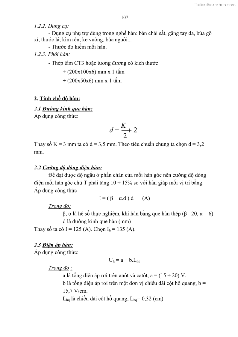 Giáo trình Hàn hồ quang tay cơ bản Nghề Hàn - Trường CĐ Lào Cai - 9 Trang 108