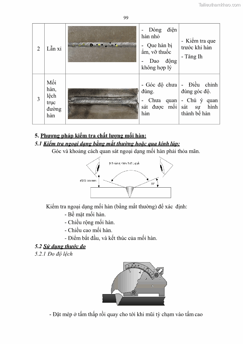 Giáo trình Hàn hồ quang tay cơ bản Nghề Hàn - Trường CĐ Lào Cai - 9 Trang 100