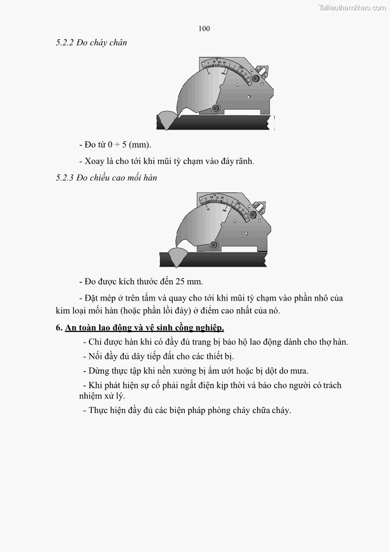 Giáo trình Hàn hồ quang tay cơ bản Nghề Hàn - Trường CĐ Lào Cai - 9 Trang 101