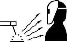 Ánh sáng của hồ quang có thể gây bỏng cháy da hoặc mắt và nguy hiểm hơn 5