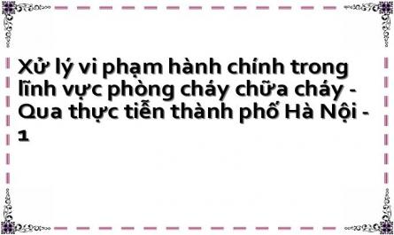 Xử lý vi phạm hành chính trong lĩnh vực phòng cháy chữa cháy - Qua thực tiễn thành phố Hà Nội - 1