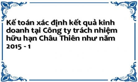 Kế toán xác định kết quả kinh doanh tại Công ty trách nhiệm hữu hạn Châu Thiên như năm 2015 - 1