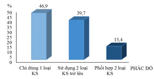 Hình 4 8 Cách phối hợp kháng sinh trong điều trị viêm phổi Phác đồ điều trị 1