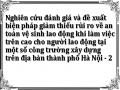 Nghiên cứu đánh giá và đề xuất biện pháp giảm thiểu rủi ro về an toàn vệ sinh lao động khi làm việc trên cao cho người lao động tại một số công trường xây dựng trên địa bàn thành phố Hà Nội - 2