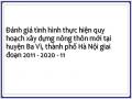 Kết Quả Đánh Giá Về Hệ Thống Hạ Tầng Kỹ Thuật Phục Vụ Cho Sinh Hoạt Trên Địa Bàn 2 Xã