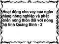 Hoạt động cho vay của ngân hàng nông nghiệp và phát triển nông thôn đối với nông hộ tỉnh Quảng Bình - 2