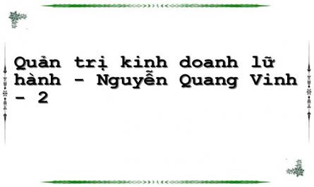 Quản trị kinh doanh lữ hành - Nguyễn Quang Vinh - 2