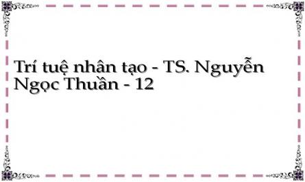 Trí tuệ nhân tạo - TS. Nguyễn Ngọc Thuần - 12