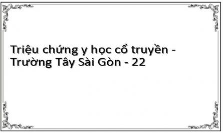 Triệu chứng y học cổ truyền - Trường Tây Sài Gòn - 22