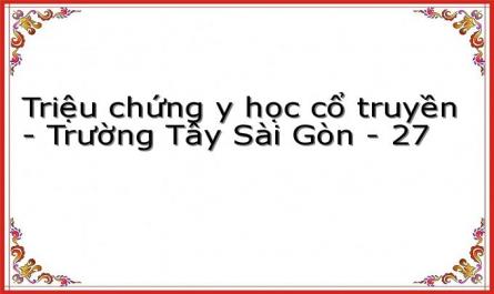 Triệu chứng y học cổ truyền - Trường Tây Sài Gòn - 27