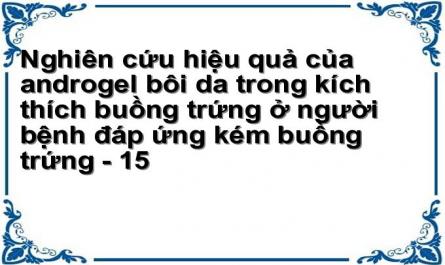 Nghiên cứu hiệu quả của androgel bôi da trong kích thích buồng trứng ở người bệnh đáp ứng kém buồng trứng - 15