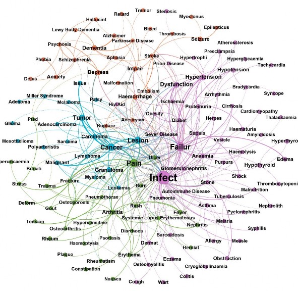 Hình 3 11 Mạng tương tác Bệnh và Triệu chứng của tập dữ liệu Nội tiết 4