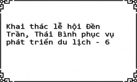 Đánh Giá Những Tích Cực, Hạn Chế Trong Khai Thác Lễ Hội Đền Trần Cho Phát Triển Du Lịch.