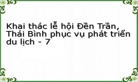 Định Hướng Phát Triển Du Lịch Ở Đền Trần, Thái Bình.