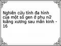 Mối Liên Quan Giữa Tính Đa Hình Của Một Số Gen Với Mật Độ Xương Và Một Số Yếu Tố Nguy Cơ Loãng Xương Ở Phụ Nữ Sau Mãn Kinh