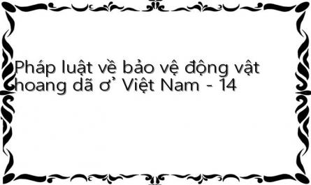 Pháp luật về bảo vệ động vật hoang dã ở Việt Nam - 14