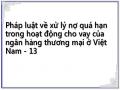 Pháp luật về xử lý nợ quá hạn trong hoạt động cho vay của ngân hàng thương mại ở Việt Nam - 13